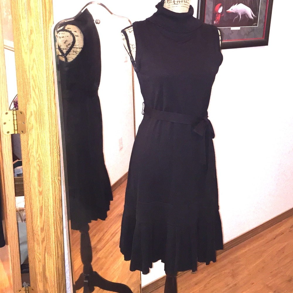 CalvinKlein Sweater Dress with Pleated Hemline